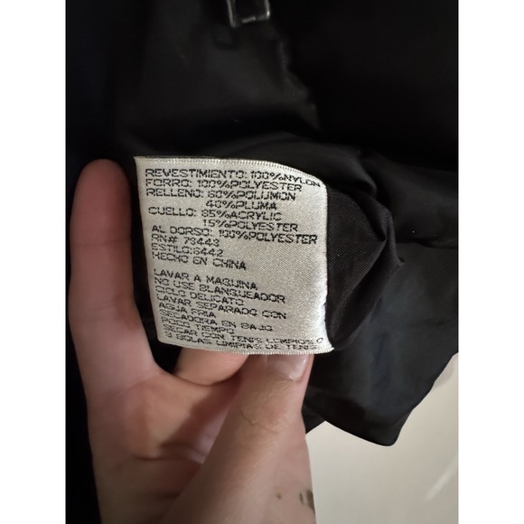 Learsi Vintage Women's Puffer Jacket Down Ski Jacket Zip Pockets Black Sz Sm - Picture 7 of 9